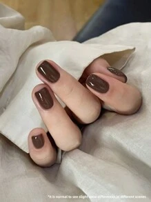 XEIJAYI 1瓶15毫升巧克力棕色凝胶指甲油入门装，纯可卸免擦拭指甲油，适合所有季节的指甲 - 巧克力棕 - 查看 5