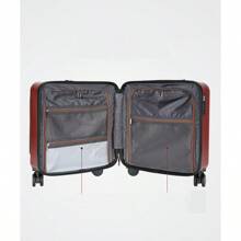 18 Inch Front Opening Multi-Function Carry-On Suitcase Business Password Case Spinner Luggage Travel Suitcase Suitcases Suit Case Travel Luggage Waterproof Carry On Suitcase Carry On Hand Luggage Summer Black Bag For School School Accessories School Stuff - Black - View 4