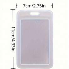 10pcs Horizontal Waterproof Clear ID Card Sleeves: Secure Your Bank Cards & IDs! Back To School - White - View 11
