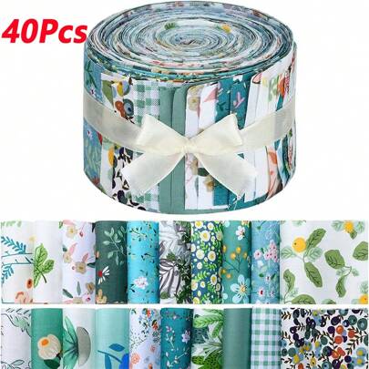 40 Stücke bedruckter Stoff, perfekt für Patchwork und Nähprojekte, Quilten und Nähen von Stoffflicken, Puppenkleidung und DIY Craft Kleidung Nähen und Stoffe