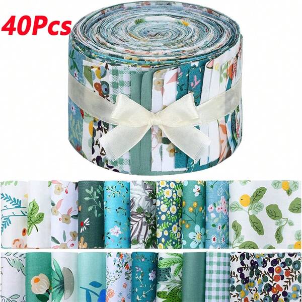 40pcs Printed Fabric, Perfect For Splicing And Sewing Project Printed Fabric, Quilting And Sewing Patch Fabric, Doll Clothing And DIY Craft Clothing Sewing And Fabric