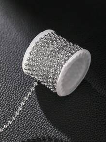 5M Long Pearl Chain String For Wedding Venue Decor, Pearl Material, Gold-Plated Christmas Tree Ornament, DIY Handmade Christmas Hanging Decor, Pearl Chain Curtain Flower Packaging Accessory - Multicolor - View 11