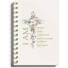 Inspirational Christian Daily Prayer Journal - Spiral Bible Notebook, 13.97x21.08cm With 50 Pages, Perfect Gift For Women-A Diary With The Weekday Signs , Weather Signs, Memo No.And Date Signs Back To School