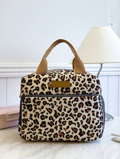 1pc שקית בנטו מצוירת חמודה, שקית אוכל מבודדת, תיק יד, שקית אחסון מבודדת, שקית קופסת אוכל מבד, מיכל בנטו נייד עמיד למים, שקית צידנית להקפאה אטומה לדליפות עם ידית לבני נוער/מבוגרים לבני נוער ועובדים בבית הספר, בכיתה, בקפיטריה, חזרה לבית הספר למורים ותלמידים תיקי בית ספר מארגנים לבית הספר אביזרי בית ספר ציוד לבית ספר