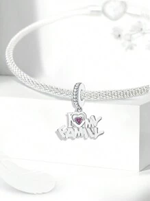 1 Pieza Moda 925 Plata de Ley Serie Ángeles del Amor Encanto Abalorio Adecuado Para Pulseras Brazaletes de Mujer DIY Joyería Elaboración y Equipamientos Diarios Decoración de Joyería Para Niñas, Útiles Escolares Para Estudiantes
