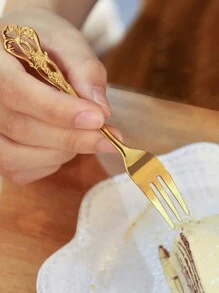 Customization 2 Pieces Set Of Stainless Steel Tableware With Custom Name Carving, Fork And Spoon, Exquisite Gift Box Packaging, Suitable For Christmas, Thanksgiving, New Year And Valentine's Day Gifts - Multicolor - View 7