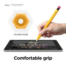 Elago Classic Apple Pencil Cover Cute For Apple Pencil Case 1st Generation, Classic Cute Design, Back To School, Durable Silicone, Original, Apple Pencil Accessories, Gift For Friends, Magnetic Charging And Double Tap, IPad Accessories, Precise Cutouts, Soft Silicone, Premium Material - 黃色 - 查看 3
