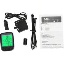 1 pieza Odómetro de bicicleta, velocímetro de ciclismo a prueba de agua para uso en exteriores, velocímetro multifunción con pantalla LCD grande, velocímetro para bicicletas de carretera y de montaña