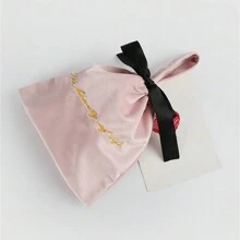 10/20/30 pièces Sac à cordon de velours avec logo personnalisé, sac de cosmétiques de voyage pour femmes, sac pour téléphone, bijoux, petit sac en tissu, sac à poussière pour lingerie. Pochette cadeau de mariage personnalisée privée
