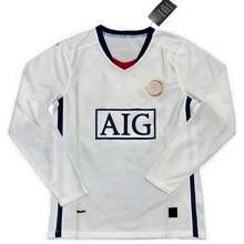 JERSEY MANCHESTER UNITED MANGA LARGA BLANCO RETRO - Blanco - Ver 3