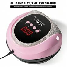 UV LED美甲灯，C7无线美甲灯，凝胶指甲油UV美甲灯，钻石专业美甲灯，4档定时设置，大尺寸自动感应器，适用于美甲沙龙和家庭使用，粉色美甲灯，情人节礼物 - 查看 7