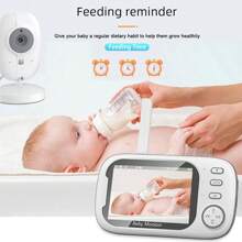 CDYCAM New Baby Monitor, 3.5 Inch Color LCD Screen, 2 Way Audio, IR Night Vision, Digital Zoom, VOX Mode, Room Temperature Display And Lullabies, Secure Transmission No WiFi - White - View 4