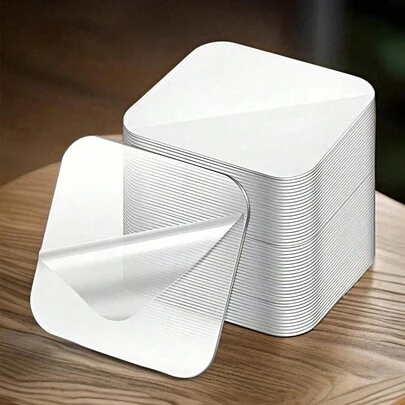 50개 나노 양면 테이프 강력 방수 욕실 타일 접착제 선반 스티커 보조 테이프 투명 접착제, 무자국