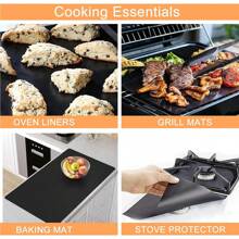 Forros para horno, tapetes protectores fáciles de limpiar para el fondo del horno/cocina a gas, almohadilla antiadherente y resistente al calor para parrilla, apropiada para uso doméstico y campamento al aire libre