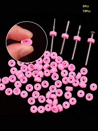 Easy Nail 热销 5/10/20/50/100/400 个装 指甲防尘保护帽 3/32 英寸柄指甲钻头防尘盖 电动锉刀防尘帽 粉色指甲工具