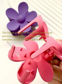 3 件套多色花朵夹，开学季树脂材质五瓣花形发夹，日常发饰，旅行度假发饰，发夹发卡，四季，情人节情侣礼物发饰，爪夹，发夹，发夹，沙滩配饰秋冬发夹