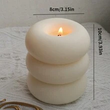1 st. handgemaakte donutkaars, vakantiedecoratie, creatief handwerkgeschenk, aromatherapiekaarsornament, verjaardagscadeau, leuke decoratie, fotografie-accessoire, Valentijnsdaggeschenk, Moederdaggeschenk, creatief ornament, gevormde kaars, woondecoratie, eettafeldecoratie, kerstdecoratie