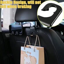 四合一汽车座椅头枕挂钩收纳架，通用型汽车座椅靠背挂钩，可用于悬挂钱包、衣物、外套、水瓶等，完美搭配汽车内饰配件。