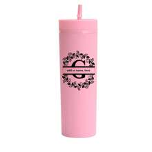 1pc Customized Name Initials A-Z Printed 16oz Plastic Water Bottle, 3 Color Options, Customized Name Tumbler Cup For Beverages, Flat Bottom Milk/Coffee Mug, Travel Accessory, Festival/Wedding Party Gift