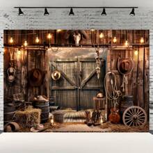 Western Cowboy Background: A Simple And Wild Western Cowboy Themed Decoration Suitable For Parties, Birthdays, And Other Occasions. Versatile, No Need For Electricity, Suitable For Photo Booths And Home Decor. - Multicolor - View 6