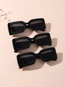 3 件装儿童时尚方形眼镜 - 彩色 - 查看 10