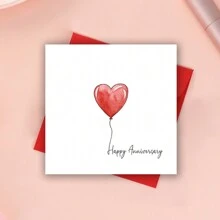 Aquarellherz Ballon Karten, lustiges Geschenk für Valentinstag, Valentinstagskarte, Jahrestags Karten, lustiges Valentinsgeschenk, für Freundin, Freund, Ehemann, Ehefrau, sie, ihn
