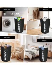 1pc Large Laundry Hamper, Standing Laundry Hamper, Laundry Bag With Padded Handle, Laundry Hampers For Bathrooms, Laundries, Colleges, Collapsible Laundry Bag, Freestanding Tall Clothes Hamper, Collapsible Laundry Bin Dress Pants Shoes Jeans Boots Skirt Laundry Hamper, Washing Basket Bathroom Organizer, Basket, Storage Basket, Foldable Laundry Basket