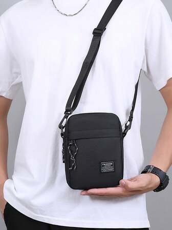 Fashionable Multi-Function Large Capacity Nylon Shoulder Bag, Wear-Resistant For Work, Coin & Phone Pouch Chest Bag Side Bags Satchel Bag Hobo Bag Hip Bag Christmas Holiday Thanksgiving Gifts Funny Gifts Break Bag Pack Cross Body Bag School Supplies Mini Bag Small Bag Purse Sling Bag Side Bags New Life Items For Students Purse Essentials Small Bag Body Bag Mobile Phone Bag Canvas Tote Bag Camera Bag Festival