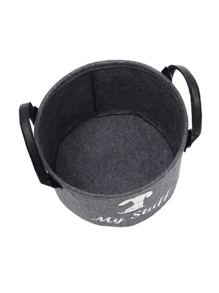 1PC Pet Storage & Organization,Felt Pet Toy Storage Basket, Pet Supplies Felt Storage Bin, Keep Your Home Neat & Tidy