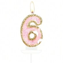 1 nến sinh nhật màu hồng vàng, trang trí tiệc sinh nhật hình con bướm, nến sinh nhật màu hồng vàng số 0-9, nến sinh nhật lấp lánh lớn 2,95"/7,5cm, đồ trang trí tiệc cưới - Hoa hồng vàng - Xem 12