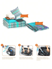 20/10/5pcs Vacuum Compressed Bags, Travel Essentials, Moving, Home Storage, Back-To-School Decor, Room Decor, Dust-Proof Compression Bags, Large Capacity Compress 80% Space, Travel Clothes Compression Bags, Wardrobe Storage Bags - Multicolor - View 7
