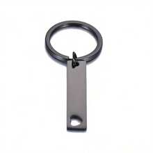 Custom Engraved Stainless Steel Keychain - Sleek Hollow Heart Design With DIY Logo Tag, Anti-Lost Pendant For Men - Multicolor - View 3