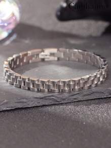 Camhanno 1 件简约、时尚、优雅的不锈钢两种尺寸可选 7 种不同款式的表带手链，独特时尚，展现个性化，适合度假、日常生活和节日佩戴，可作为送给男朋友/父亲的礼物 - 彩色 - 查看 14