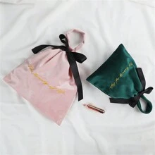 10/20/30 pièces Sac à cordon de velours avec logo personnalisé, sac de cosmétiques de voyage pour femmes, sac pour téléphone, bijoux, petit sac en tissu, sac à poussière pour lingerie. Pochette cadeau de mariage personnalisée privée