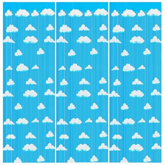 1 包/2 包卡通派对装饰蓝天白云生日派对用品云朵主题铝箔流苏彩带卡通玩具派对背景装饰卡通故事生日派对背景适用于婴儿派对装饰