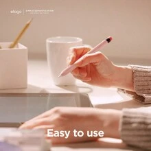Elago Classic Apple Pencil Cover Cute For Apple Pencil Case 1st Generation, Classic Cute Design, Back To School, Durable Silicone, Original, Apple Pencil Accessories, Gift For Friends, Magnetic Charging And Double Tap, IPad Accessories, Precise Cutouts, Soft Silicone, Premium Material - 可愛的粉紅色 - 查看 3