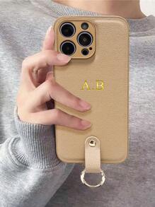 定制手机壳，兼容 17/16/15/14/13/12/11 Pro Max/17/Air/16/15/14 Plus，兼容三星 S25/S24/S23/S22/S21 Ultra Plus/S23/S21/S20 FE/A55/A54/A53/A52/A51/A35/A34/A33/A32/A23/A21S/A15，后盖采用韩国奢华皮革，防震耐用，可个性化定制首字母，3D DIY 烫金工艺，国际版，非国内版。 - 摩卡棕 - 查看 3