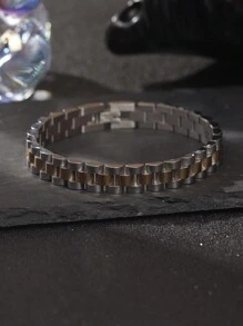 Camhanno 1 件简约、时尚、优雅的不锈钢两种尺寸可选 7 种不同款式的表带手链，独特时尚，展现个性化，适合度假、日常生活和节日佩戴，可作为送给男朋友/父亲的礼物 - 彩色 - 查看 22