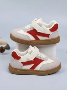 1 双男女款儿童圆头低帮休闲软底防滑运动鞋 - 紅色 - 查看 3