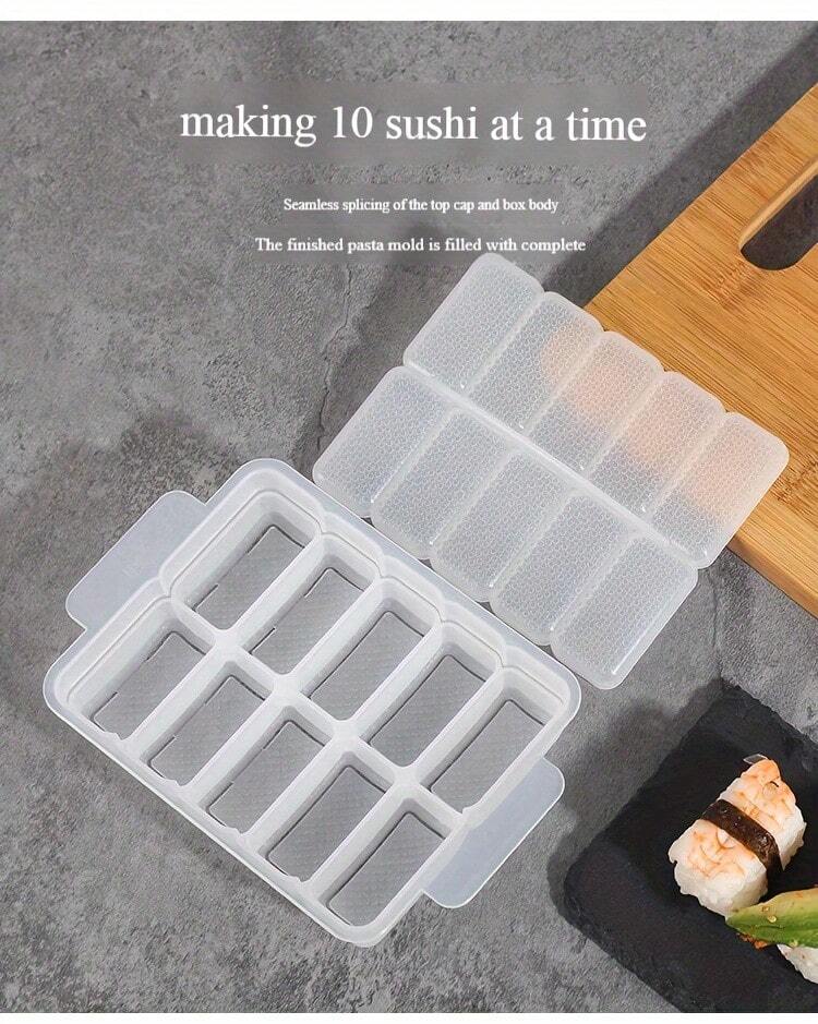 Commercial & Domestic 10-Cavity Sushi Mold Set, Slouchy Rice Ball Laver ...