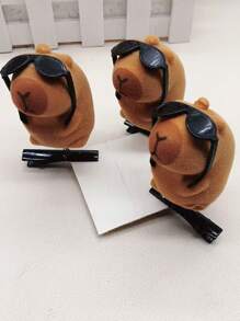 2 piezas Pinza para el cabello de mujer con diseño de Capibara de primavera (sin tarjeta de papel) linda para fiesta - Pato - Ver 5