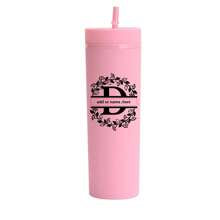 1pc Customized Name Initials A-Z Printed 16oz Plastic Water Bottle, 3 Color Options, Customized Name Tumbler Cup For Beverages, Flat Bottom Milk/Coffee Mug, Travel Accessory, Festival/Wedding Party Gift