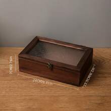 Gabinete de exhibición de madera retro, bandeja de joyería y cosméticos con cajones, caja de almacenamiento de escritorio estilo nórdico para el desorden
