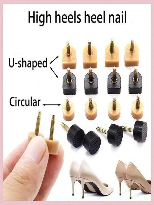 1 Pair High Heel Stud Accessories, Replacement High Heel Tips, Anti-Slip Wear-Resistant Quiet Studs For High Heels