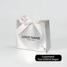 20pcs 11.5x4.5x10cm Mini Paper Bags With Customized Letters & Texts, White, Brown, Gold, Suitable For Packaging Small Gifts Like Chocolates, Candies, Soaps, Essential Oil Soaps, Handicrafts. Suitable For Various Festivals, Parties, Weddings, Anniversaries, Or Small Business Product Packaging. Stylish, Adorable, High-Quality Custom, Personalized, Unique Ideal Gifts For Her Boyfriend, Girlfriend, Dad, Mom, Family, Friends, Son, Daughter, School Students, Kids For Anniversaries, For Birthdays School, Office, Home