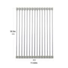 1pc Stainless Steel Sink Drying Rack Kitchen Washing Bowl Foldable Drying Curtain Plate Vegetable And Fruit Storage Rack Plate Stand