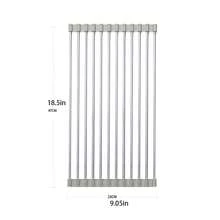 1pc Stainless Steel Sink Drying Rack Kitchen Washing Bowl Foldable Drying Curtain Plate Vegetable And Fruit Storage Rack Plate Stand