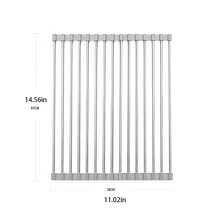 1pc Stainless Steel Sink Drying Rack Kitchen Washing Bowl Foldable Drying Curtain Plate Vegetable And Fruit Storage Rack Plate Stand