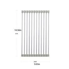 1pc Stainless Steel Sink Drying Rack Kitchen Washing Bowl Foldable Drying Curtain Plate Vegetable And Fruit Storage Rack Plate Stand