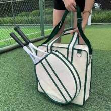 Premium Heavyweight Canvas & Water-Resistant Sports Tote, Ample Storage For Gear & 2 Paddles, Stylish Pickleball Bag For Men & Women, Lightweight Sports Racket Bag - Tennis Equipment Carrier | Table Tennis Storage Bag | Badminton Racket Holder Sports Bag Sport Bag Yoga Bag Holiday Travel Bag Gym Bag Bicycle Tote Bag Travel For Outdoor Fishing Running Camping Hiking - Multicolor - View 6